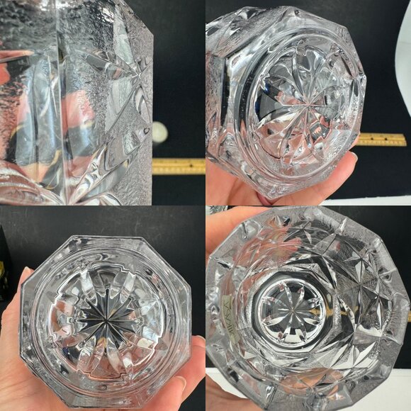 Vtg Mikasa Starglow Votive Candleholder Clear Frosted Glass Textured WY372/610 - Picture 7 of 11